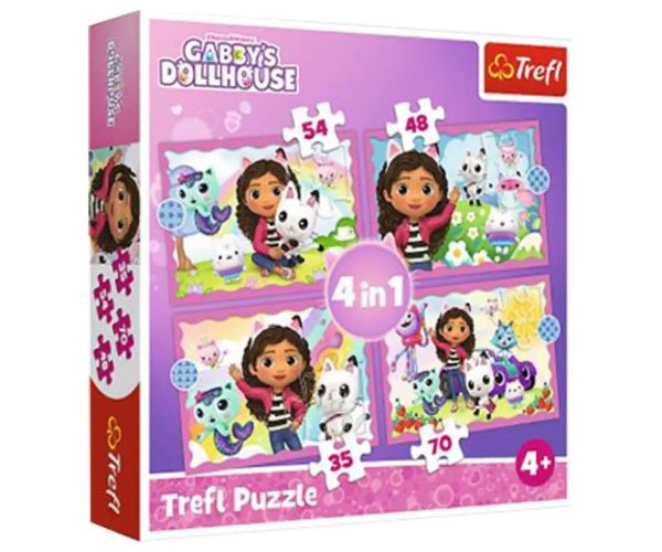 Gábinin kúzelný domček 4v1 puzzle - Trefl