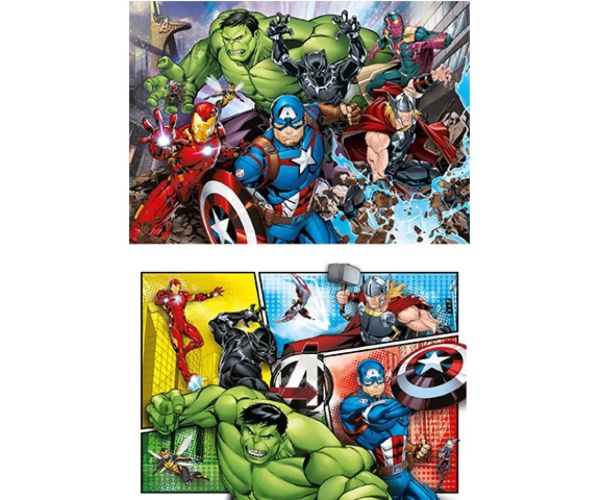 Marvel Avengers Supercolor 2v1 puzzle 2x60ks - Clementoni