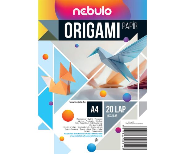 Nebulo: Origami papiere vo formáte A4, 20 kusov
