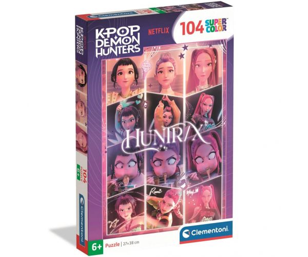 K-Pop démonoví lovci Huntrix SuperColor puzzle 104 ks – Clementoni