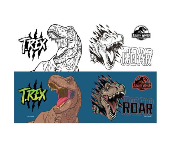 Must... Jurassic World linajkový zošit s maľovankou 40str. vo dvoch variantoch
