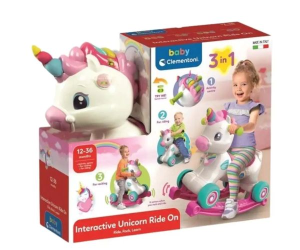 Clementoni Baby: 3 v 1 interaktívna hojdačka jednorožec