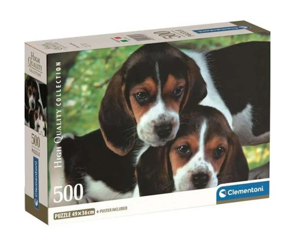 Roztomilé šteniatka HQC 500ks Compact puzzle - Clementoni