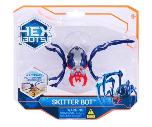 Hex Bots: Skitter Bot interaktív robotický pavúk – modro-červený - Spin Master
