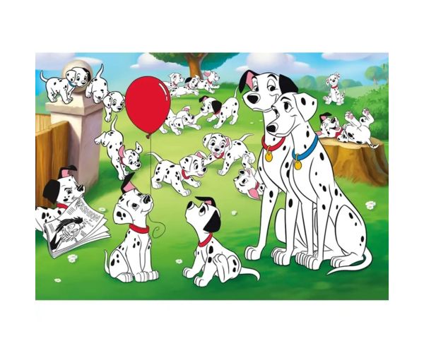 Disney+klasiky: 101 Dalmatíncov 24-dielna maxi supercolor puzzle - Clementoni