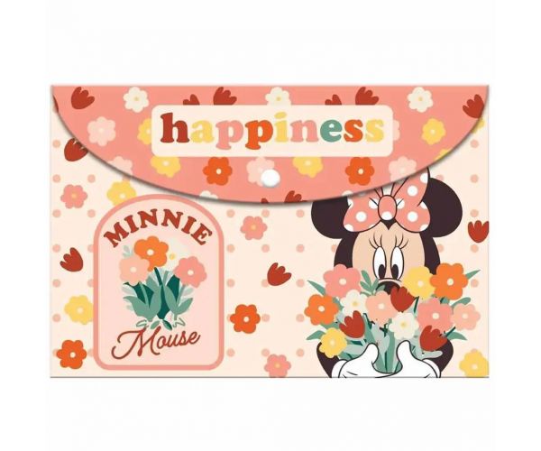 Luna: Minnie myš patentový plastový zakladač A/4 veľkosti