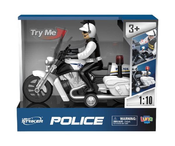 Luna: Light Striker policajný motocykel s policajnou figúrkou, so svetlom a zvukom 1/10
