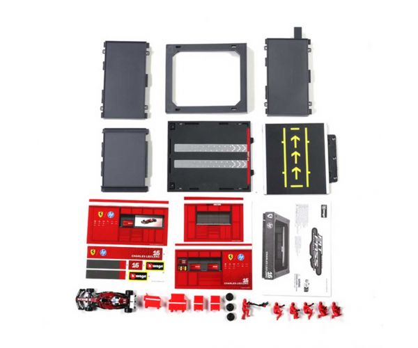 Bburago: F1 pretekárske auto - Ferrari SF-25 Pit / Charles Leclerc 1/43