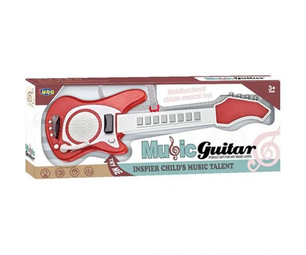 Červená elektrická gitara 66cm