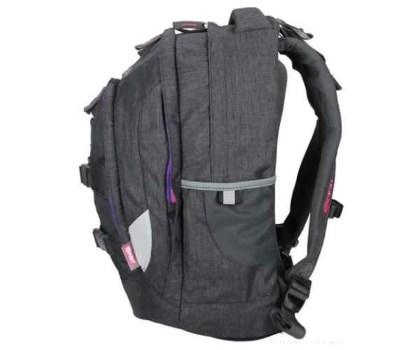 Spirit: Urban čierno-fialová ergonomická školská taška batoh