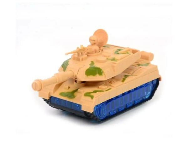 Svetlý terénny tank so svetlom a zvukom