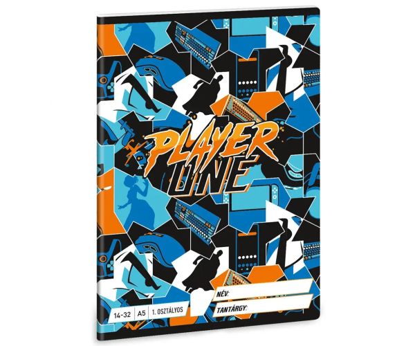 Ars Una: Player One linajkovaný zošit pre 1. triedu A/5