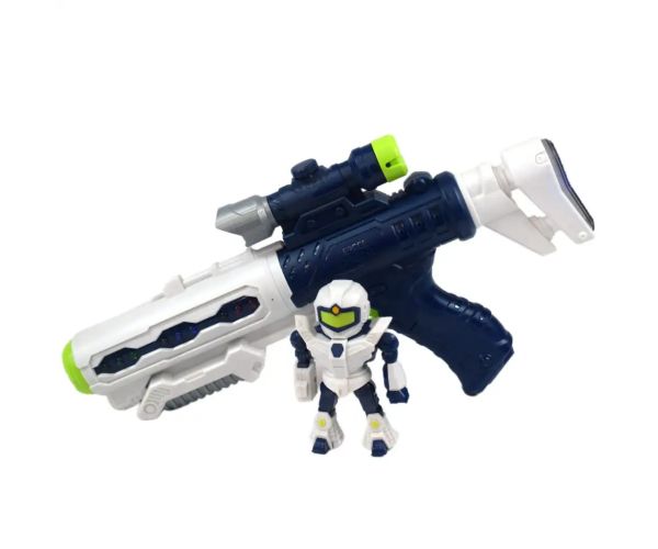 Space Weapon: Projektorová vesmírna zbraň s figúrkou robota, so svetlom a zvukom 34cm