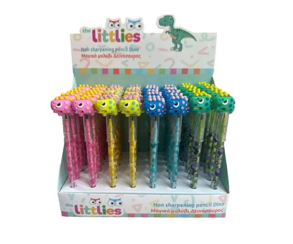 The Littlies: Ceruzka s vymeniteľnou náplňou s motívom dinosaura, rôzne druhy, 1 ks