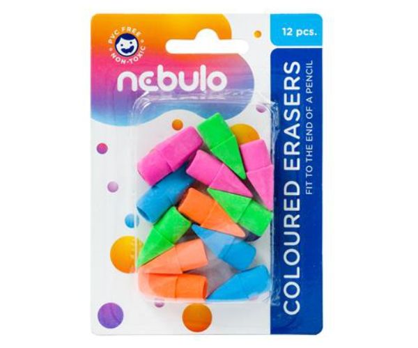 Nebulo: Farebné gumy na ceruzky 12ks sada