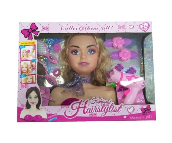 HairStylist hlava bábiky na líčenie a česanie