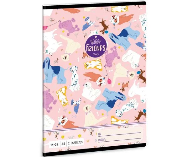 Ars Una: Doggy Friends linajkový zošit pre 2. ročník 32 strán A/5
