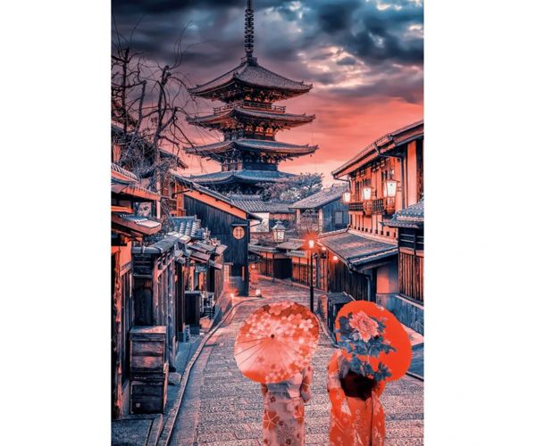 Este Kyoto városában 500db-os HQC kompakt puzzle - Clementoni