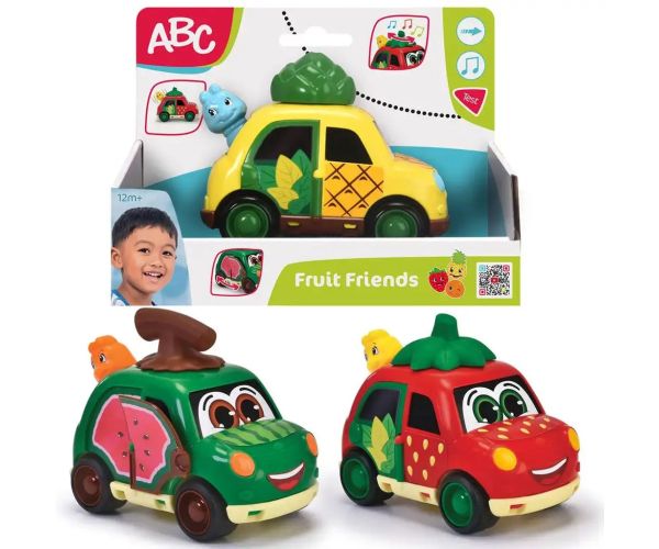 ABC Fruit Friend ovocné autá so zotrvačníkom a zvukom v rôznych variantoch - Simba Toys