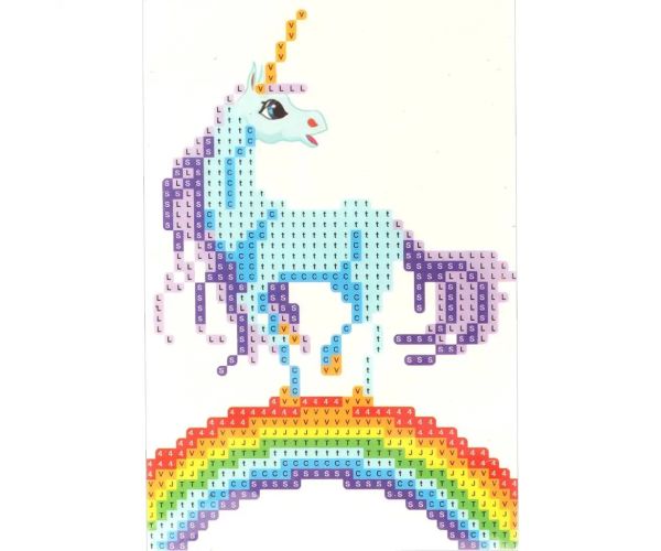 Diamantové puzzle: Unikornis na dúhe diamantový maliarsky set 10x15cm