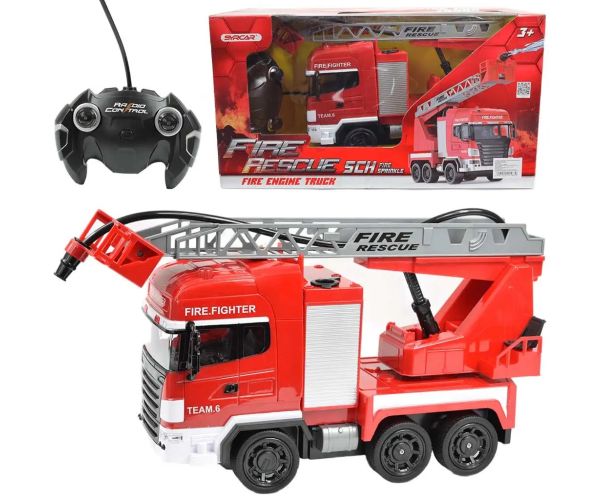 RC Hasičské auto so zdvižným košom a vodným delom 1/24  27 MHz 30cm