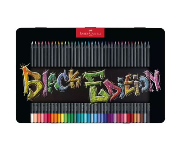 Faber-Castell: Black Edition 36 dielny set farebných ceruziek v kovovej krabičke