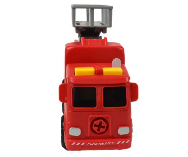 Fire Engine: Rozoberacie hasičské auto so zdvíhacím košom s náradím a zvukom 20cm