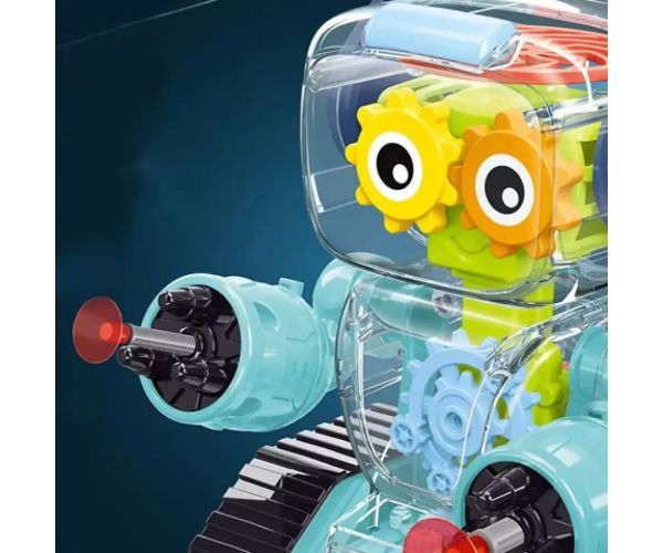 GearWheel svietiaci bojový robot s vystreľovačom vo dvoch variantoch