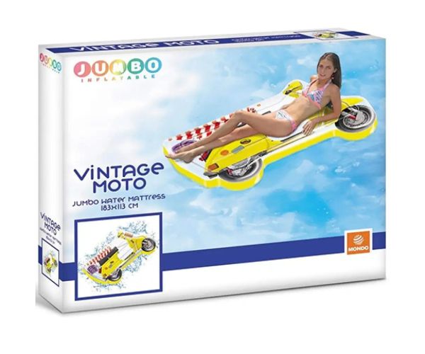 Jumbo Retro motorka gumový matrac 113x193cm - Mondo Toys