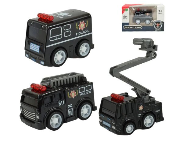Alloy Car: Policajné auto v rôznych variantoch 5 cm