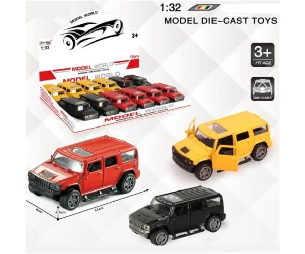 Hummer naťahovacie kovové autíčko vo viacerých variantoch 1/32