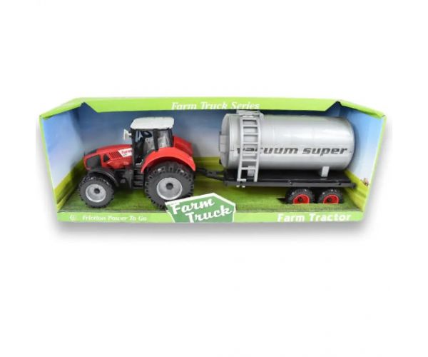 Farm Truck Series: Červený alebo zelený traktor s nádržou na vodu 46cm