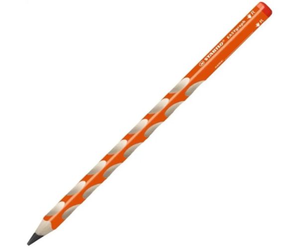 Stabilo: EASYgraph R trojhranná grafitová ceruzka B v oranžovej farbe