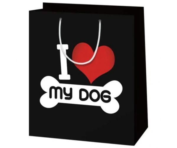 I love my dog obrovská darčeková taška 33x45x15cm