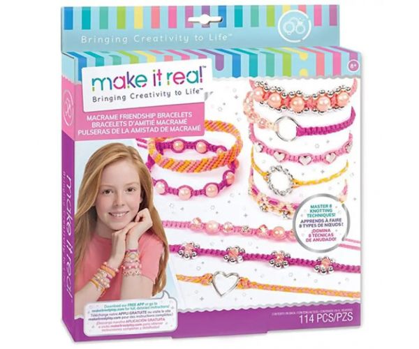 Make It Real set na výrobu šperkov, makramé náramky priateľstva