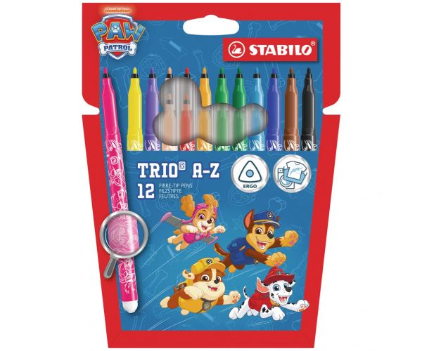 Stabilo: Paw Patrol Trio A-Z trojuholníkové fixy 12ks sada