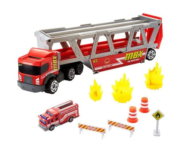 Matchbox hasičské nákladné auto s príslušenstvom - Mattel
