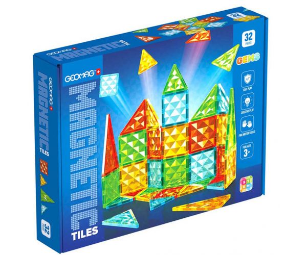 Geomag Magnetické Stavebné Dosky - Drahokam 32ks sada