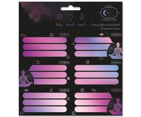 Ars Una: Mystic Constellation balené štítky na zošity 3x6 ks