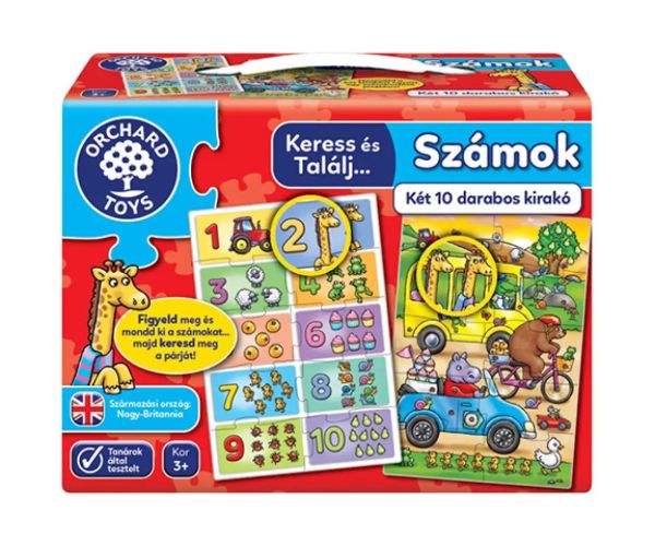 Hľadaj a nájdi... Čísla 2x10 dielne vzdelávacie puzzle