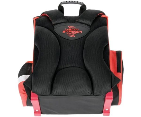 Football čierno-červená ergonomická školská taška, batoh 36x27x14cm - Bambino