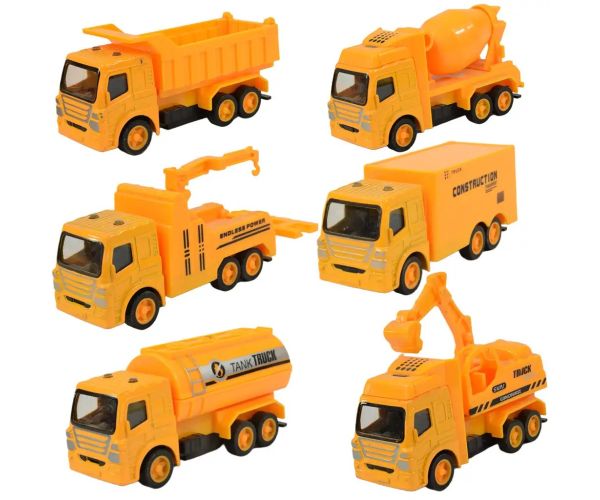 City Truck: Pracovné stroje so zotrvačníkom v rôznych variantoch 9,5cm 1ks