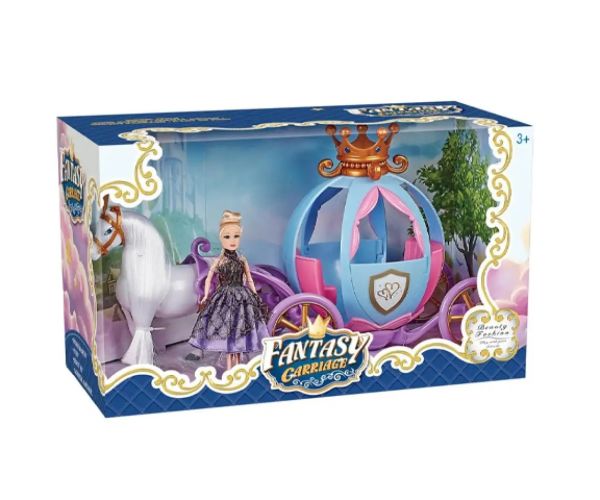 Fantasy Rozprávkový kočiar s bábikou