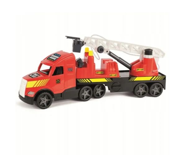 Magic Truck: Hasičský kamión s fluorescenčnými lampami 81 cm - Wader