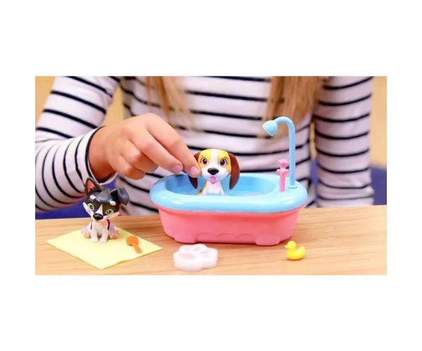 Washy Friends: Color Reveal špliechajúci sa beagle pes s vaňou a doplnkami
