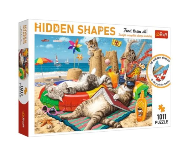 Hidden Shapes: Feline výlet 1000 dielne puzzle - Trefl