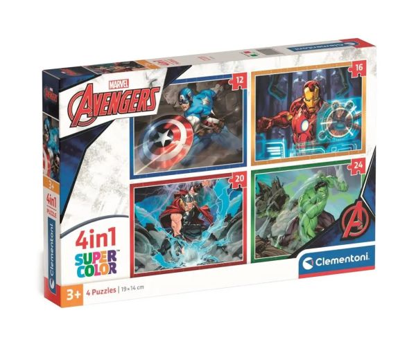 Marvel: Avengers 4v1 Supercolor puzzle - Clementoni