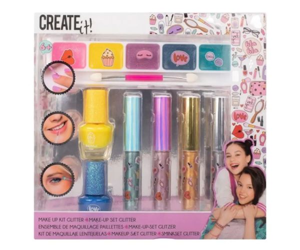 Create It!: 7-dielny make-up set s metalickými farbami - Canenco
