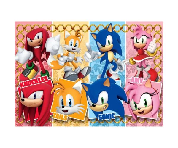 Sonic a priatelia 60-dielna maxi supercolor puzzle - Clementoni