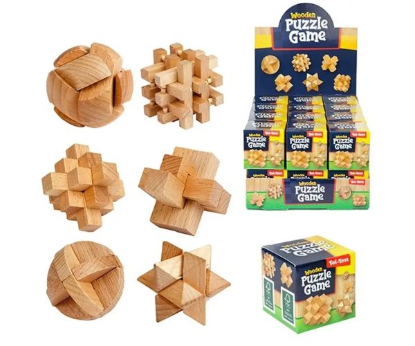 Brain Quest drevená hlavolam v rôznych variantoch 1ks